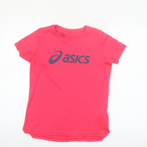 ASICS Womens Pink Short Sleeve Running T-Shirt Size S