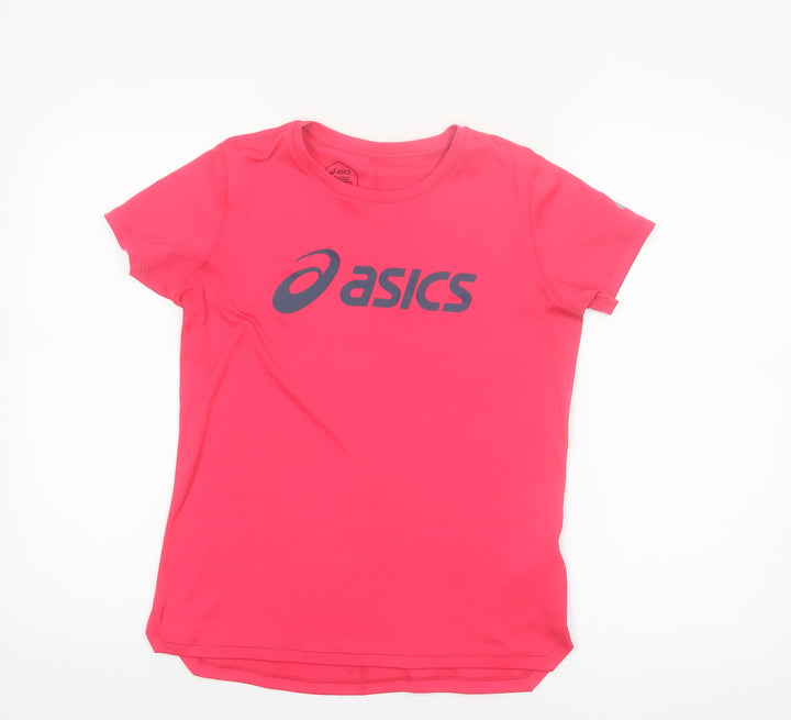 ASICS Womens Pink Short Sleeve Running T-Shirt Size S
