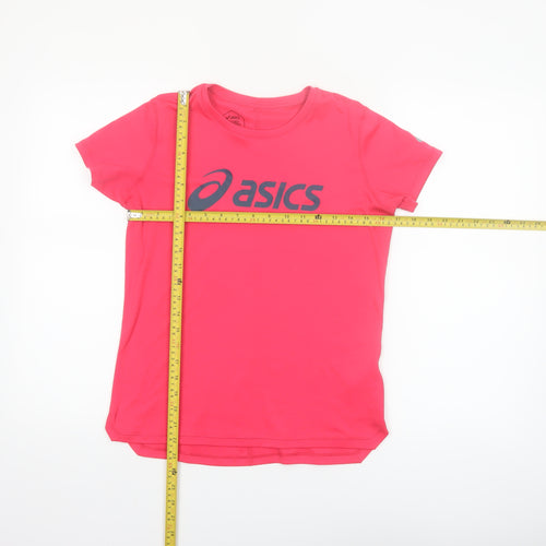 ASICS Womens Pink Short Sleeve Running T-Shirt Size S