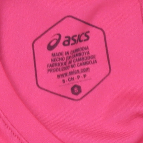 ASICS Womens Pink Short Sleeve Running T-Shirt Size S