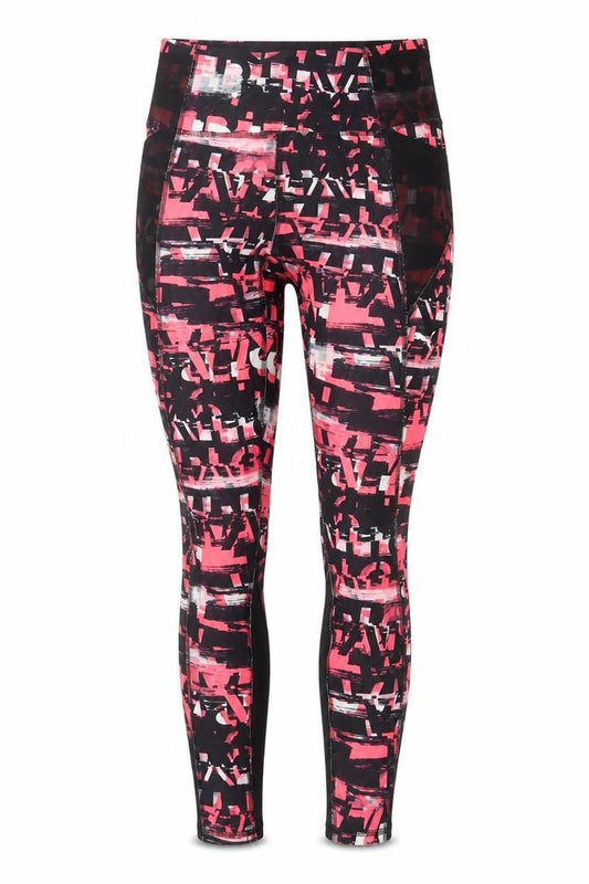 Puma Womens Black Pink Drycell Graphic Leggings Size S Running Gymwear