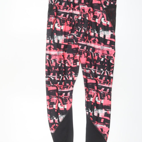 Puma Womens Black Pink Drycell Graphic Leggings Size S Running Gymwear