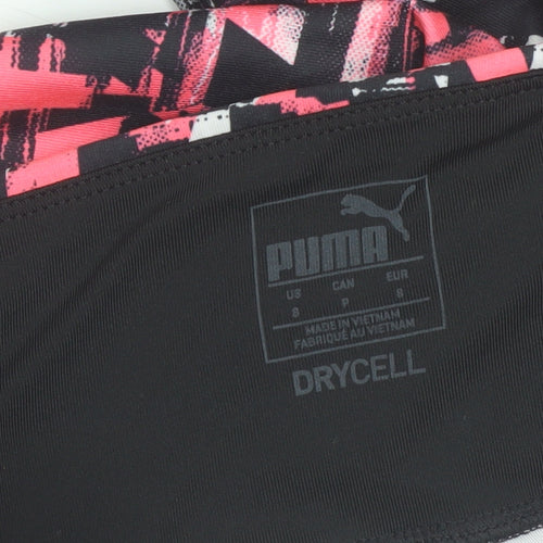 Puma Womens Black Pink Drycell Graphic Leggings Size S Running Gymwear