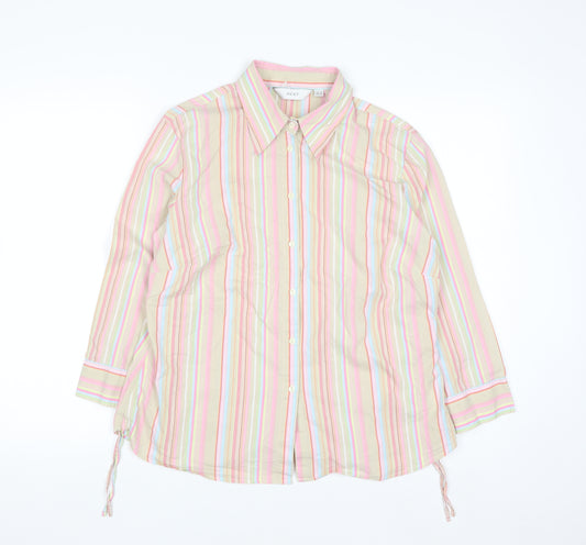Next Women’s Multicoloured Striped Long Sleeve Button-Up Shirt UK 18