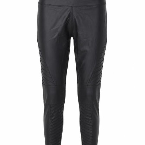 yu & me Paris Womens Black Faux Leather High Rise Leggings S