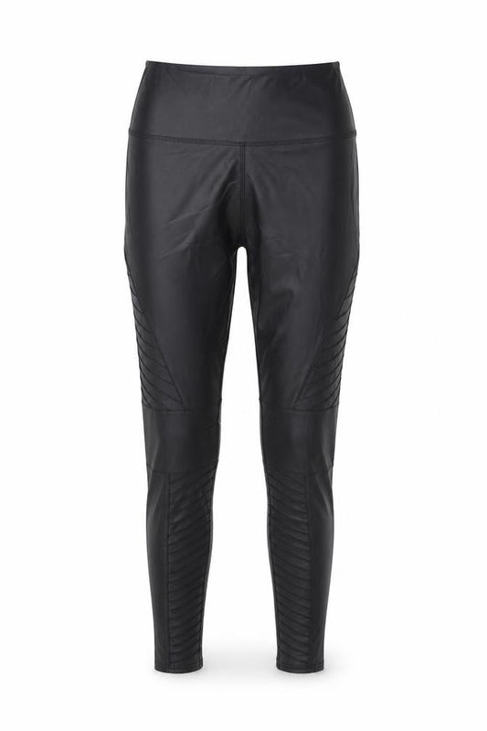 yu & me Paris Womens Black Faux Leather High Rise Leggings S