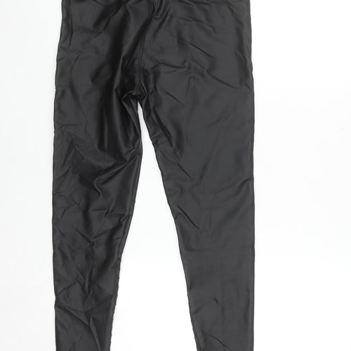 yu & me Paris Womens Black Faux Leather High Rise Leggings S