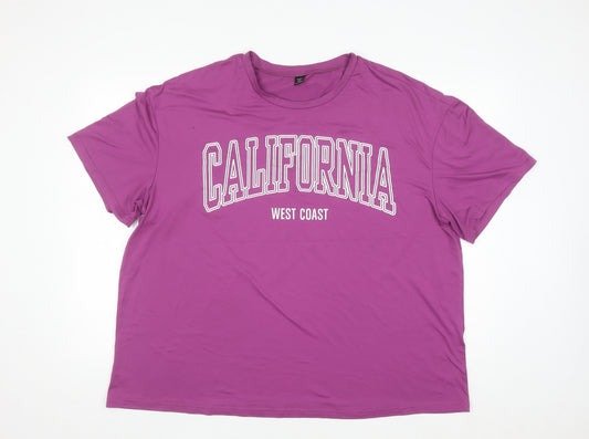 SHEIN Curve Women’s Purple California Graphic T-Shirt 2XL