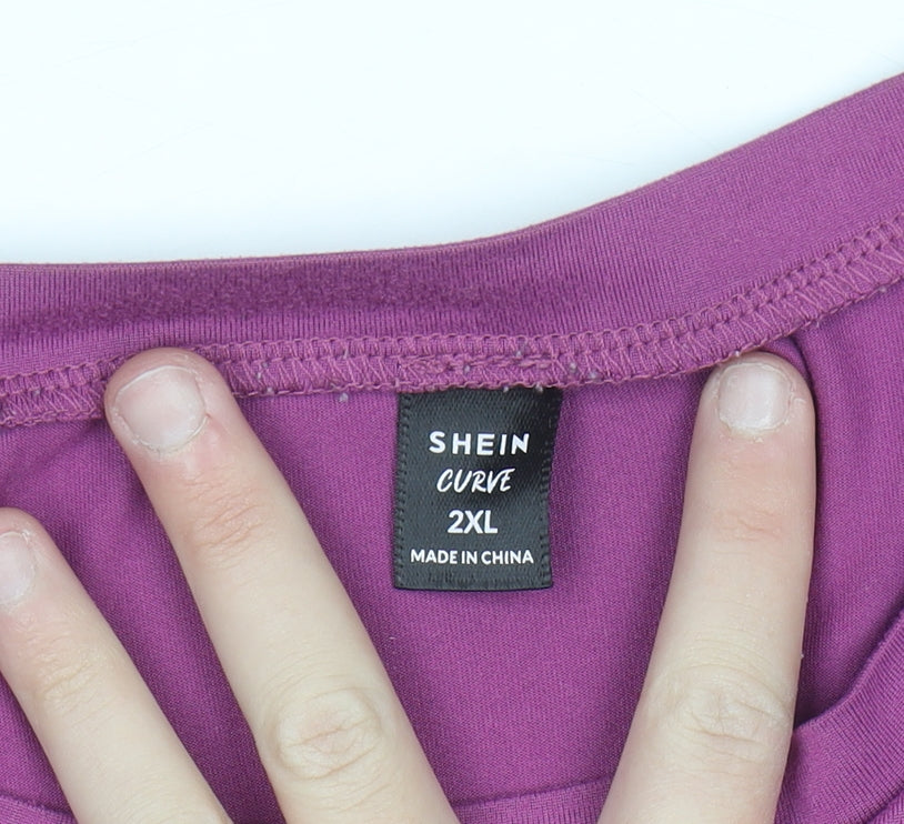 SHEIN Curve Women’s Purple California Graphic T-Shirt 2XL