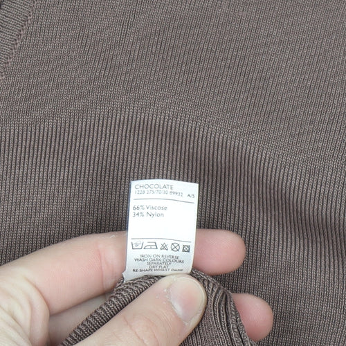 Berkertex Women Brown Size 22 Crochet Trim Knit Cardigan