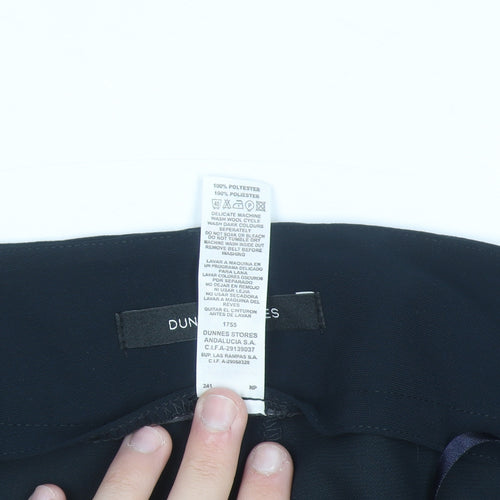 Dunnes Stores Women Navy Wide-Leg Trousers Size 12 Polyester Workwear