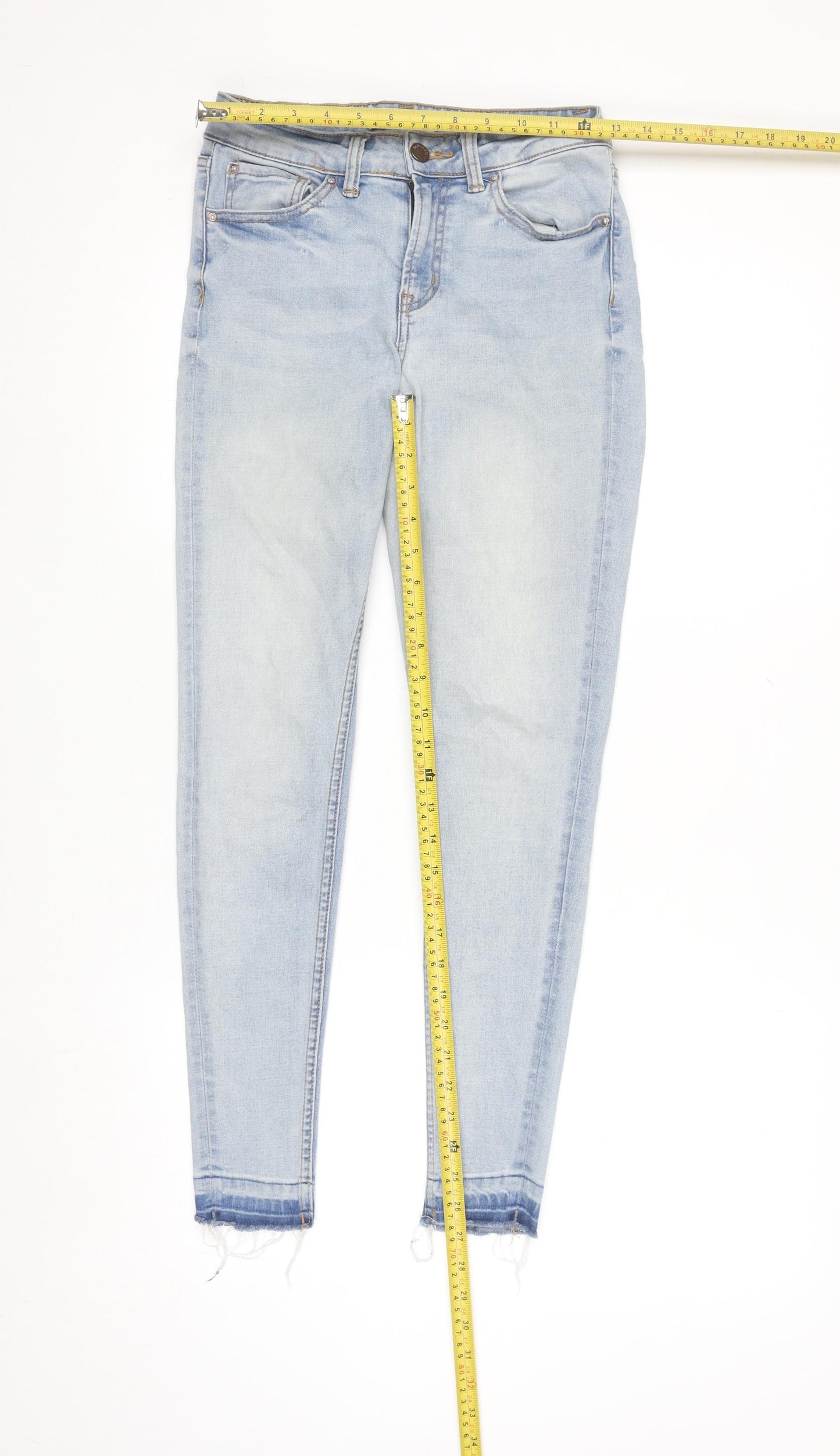 Denim Co Women's Light Blue Skinny Jeans Size 8 Mid Rise Stretch