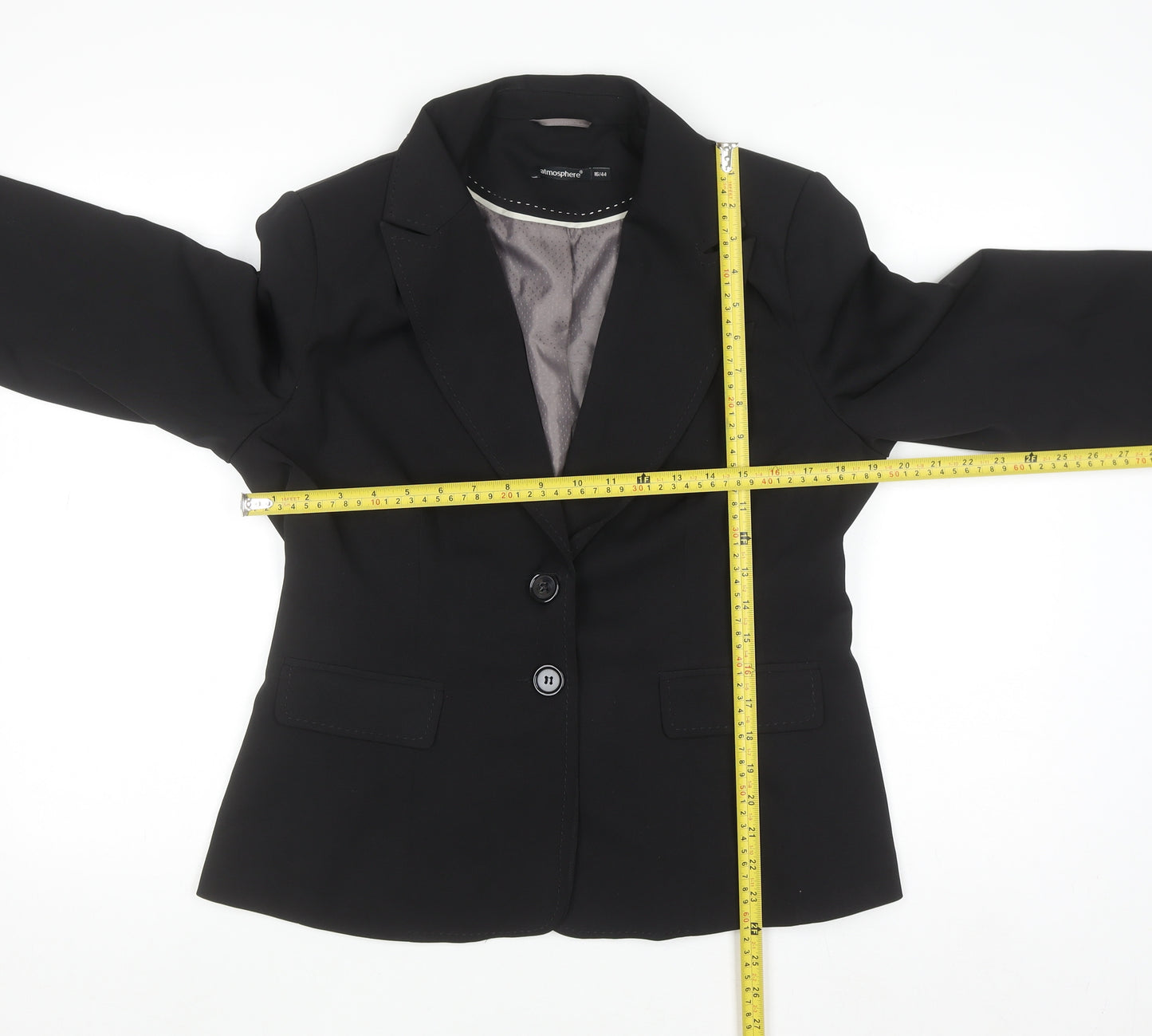 Atmosphere Women's Black Size 16 Single-Breasted Blazer Jacket