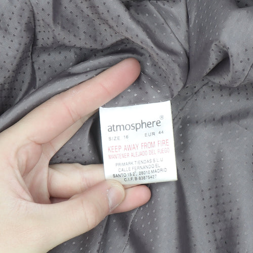 Atmosphere Women's Black Size 16 Single-Breasted Blazer Jacket