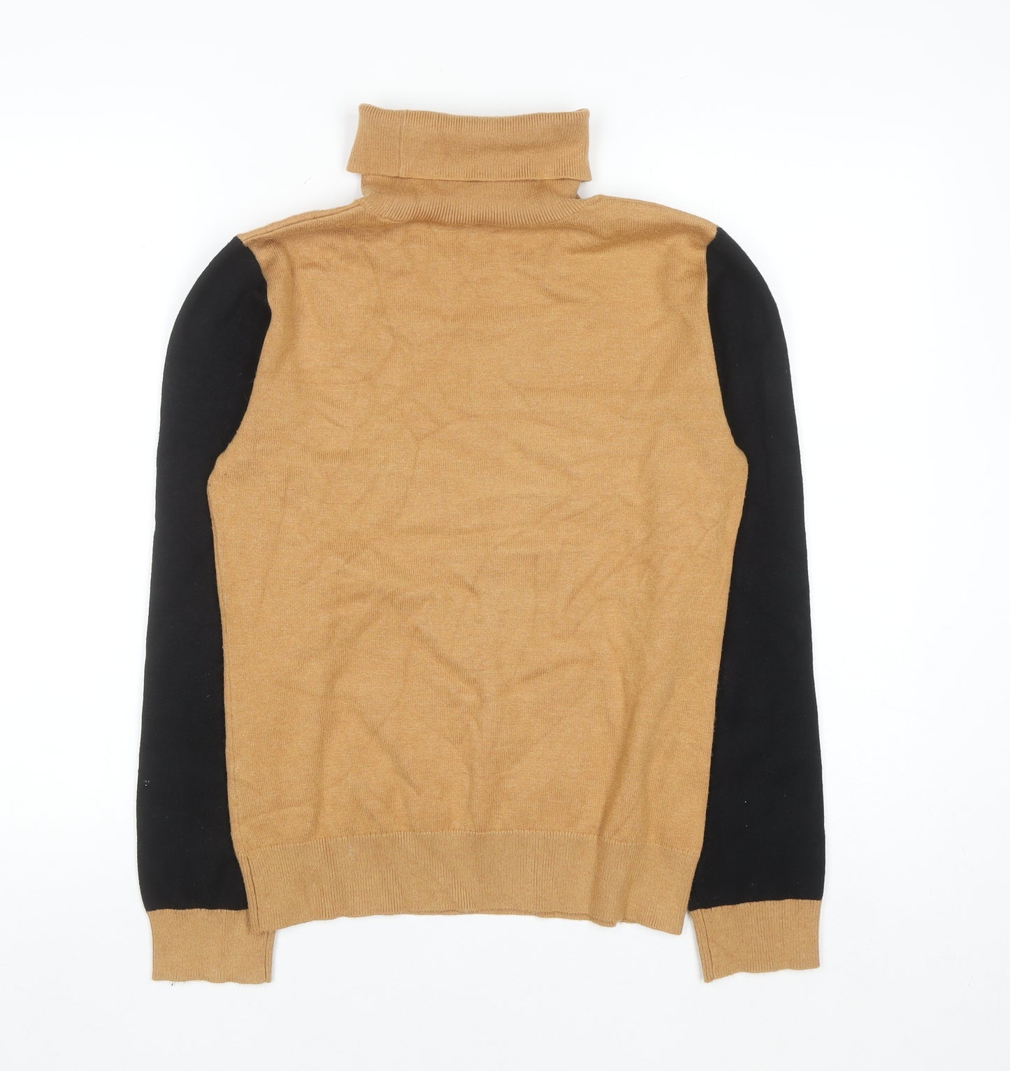 Rowen Avenue Men's Beige Roll Neck Jumper Size M Long Sleeve Knit