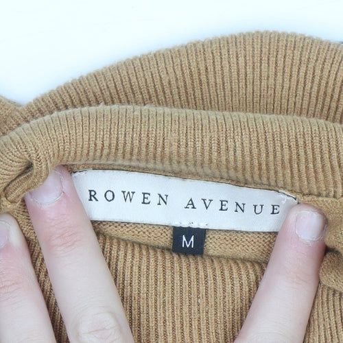 Rowen Avenue Men's Beige Roll Neck Jumper Size M Long Sleeve Knit