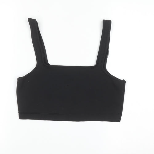 Primark Women’s Black Cropped Tank Top L Stretch Sleeveless