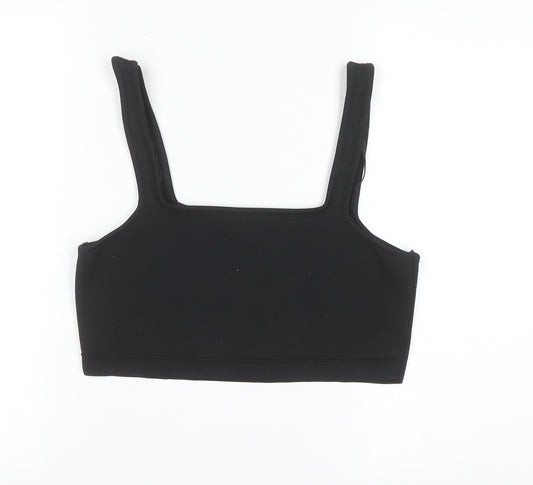 Primark Women’s Black Cropped Tank Top L Stretch Sleeveless