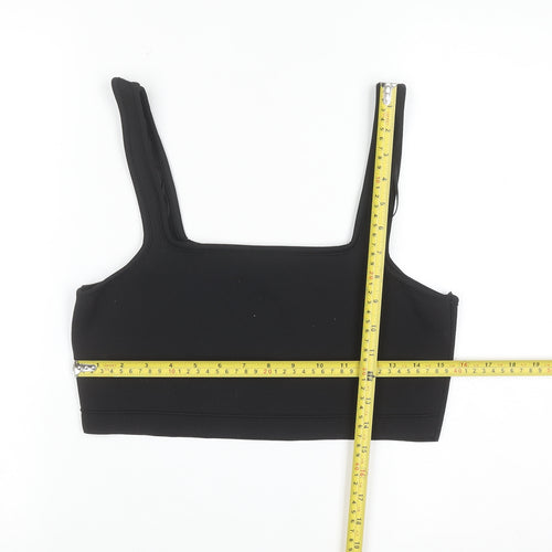 Primark Women’s Black Cropped Tank Top L Stretch Sleeveless