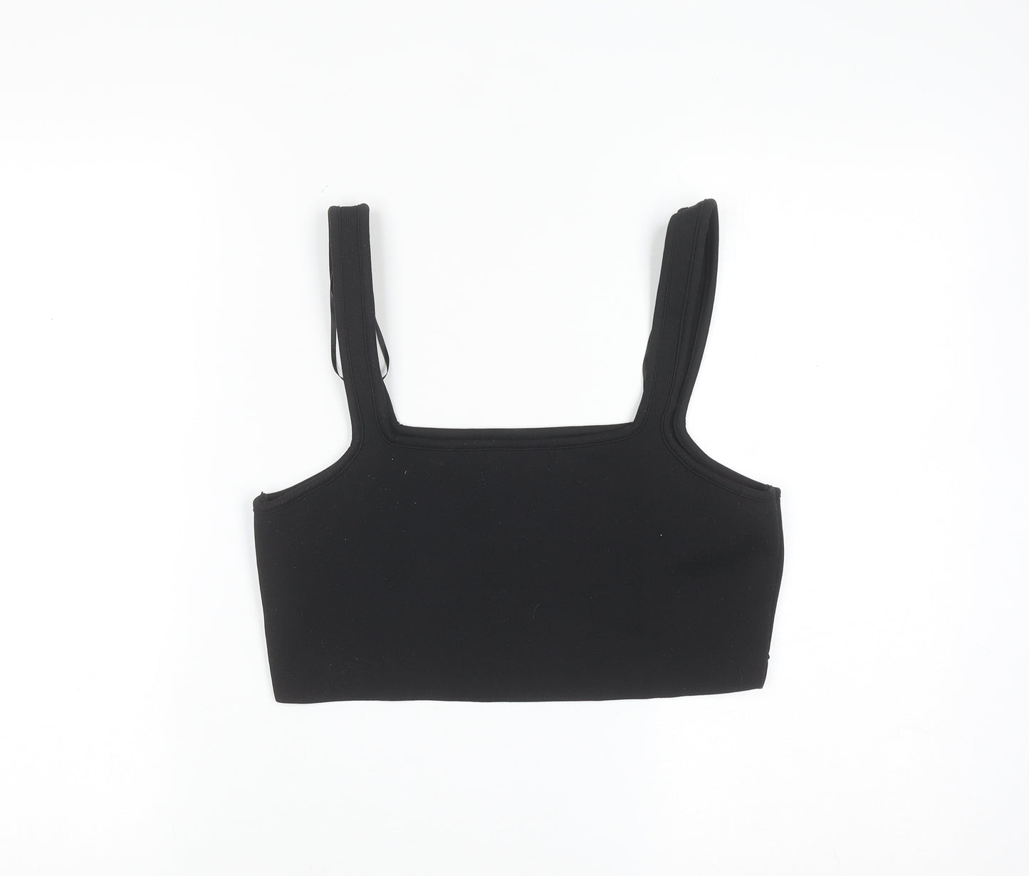 Primark Women’s Black Cropped Tank Top L Stretch Sleeveless
