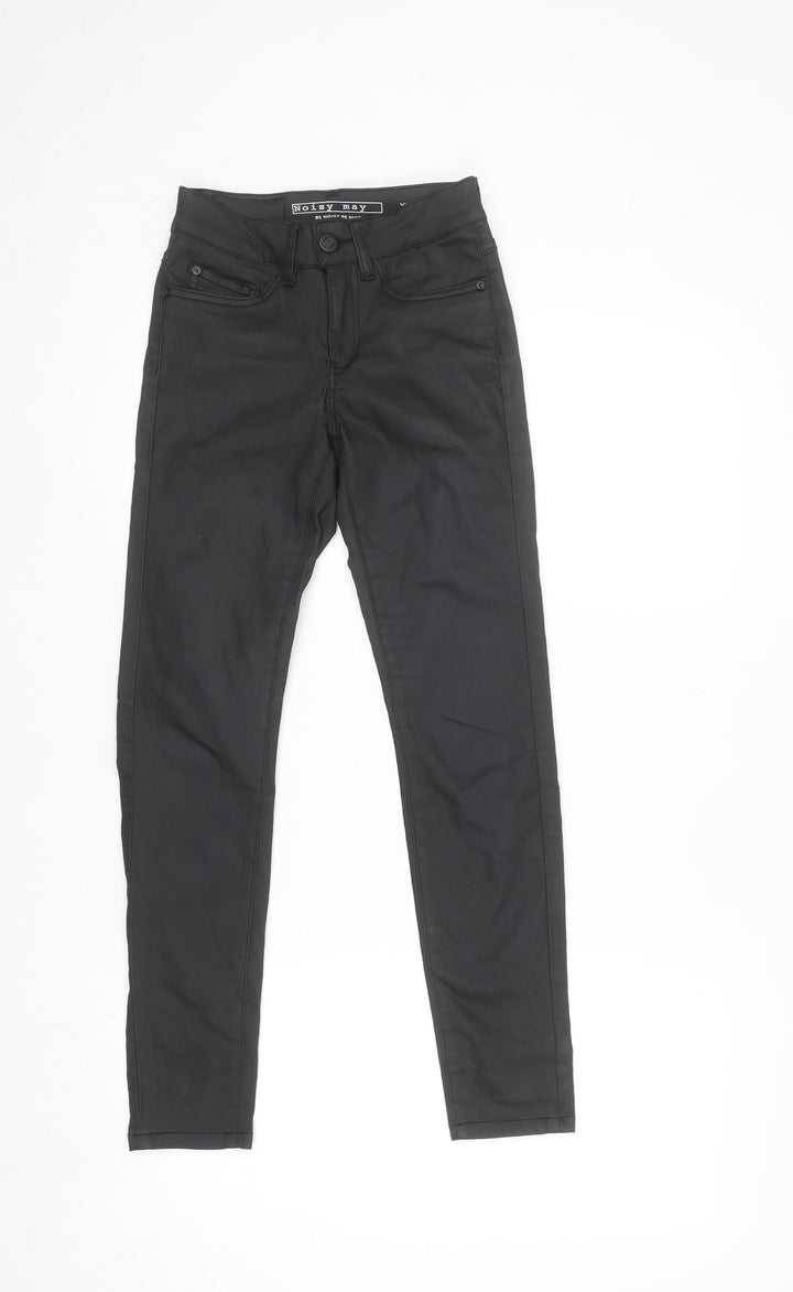 Noisy May Womens Black Skinny Jeans XXS L30 Stretch Denim