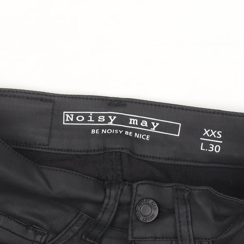 Noisy May Womens Black Skinny Jeans XXS L30 Stretch Denim
