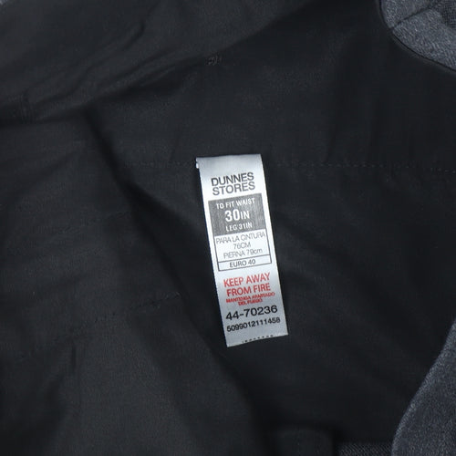 Dunnes Stores Men's Grey Regular Fit Dress Trousers 30W 31L