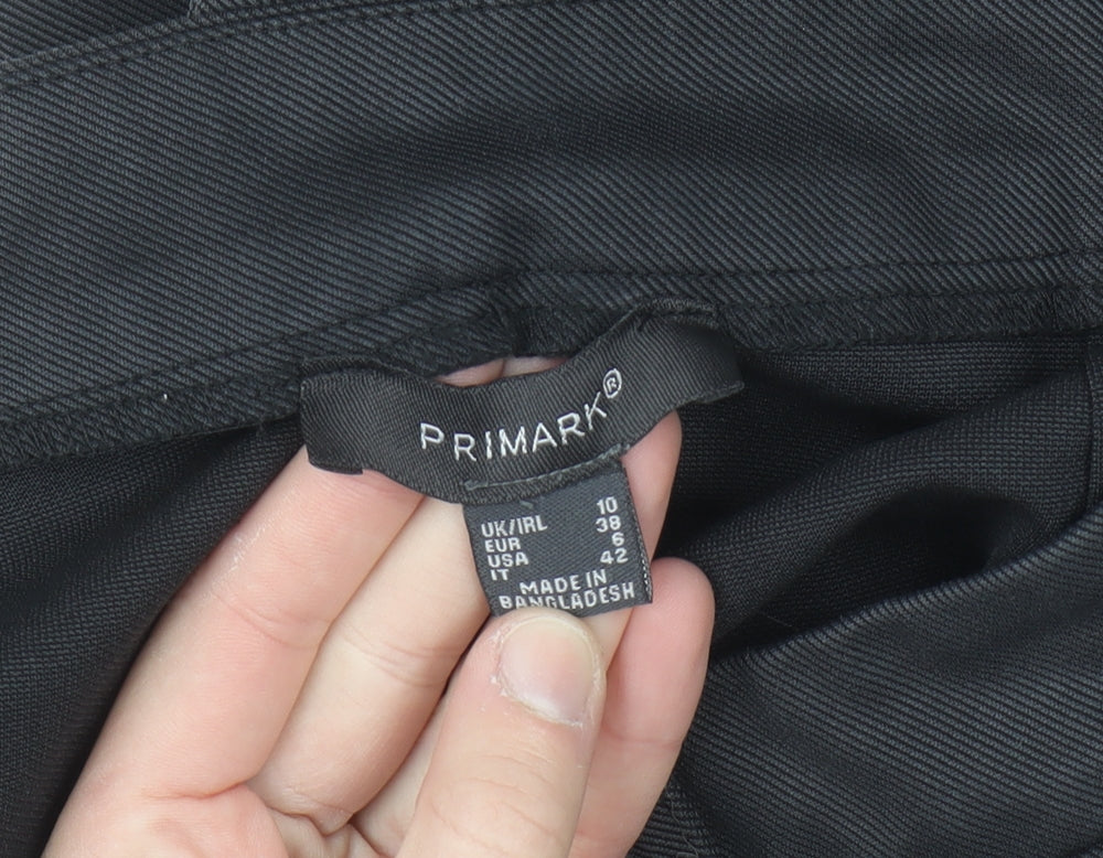 Primark Women’s Black Size 10 Straight Leg Work Trousers