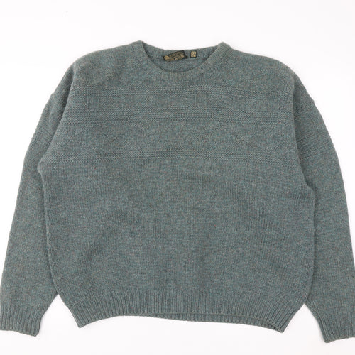 Gaeltarra Ireland Men's Green Wool Pullover Jumper XL