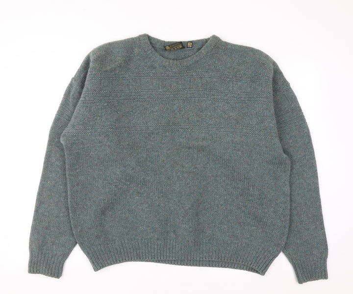 Gaeltarra Ireland Men's Green Wool Pullover Jumper XL