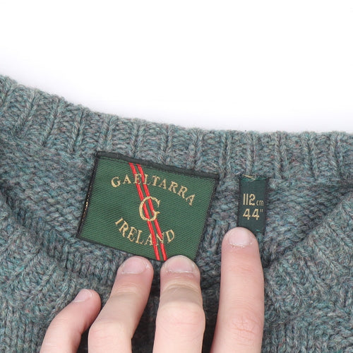 Gaeltarra Ireland Men's Green Wool Pullover Jumper XL
