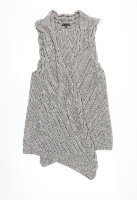 Massimo Dutti Women’s Grey Knit Sleeveless Vest Jumper M