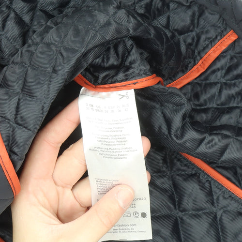 Olsen Women's Blue Quilted Mid-Length Coat Size 10