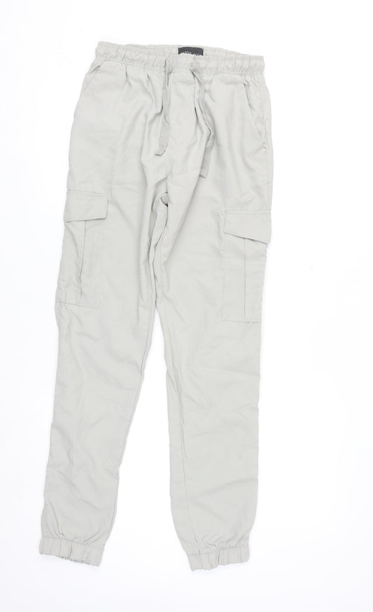 Brave Soul Men's Beige Cargo Trousers Size 30 Regular Fit