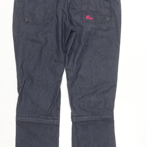 Crivit Women's Blue Cargo Trousers Size 16 Stretch Cotton Blend Outdoor