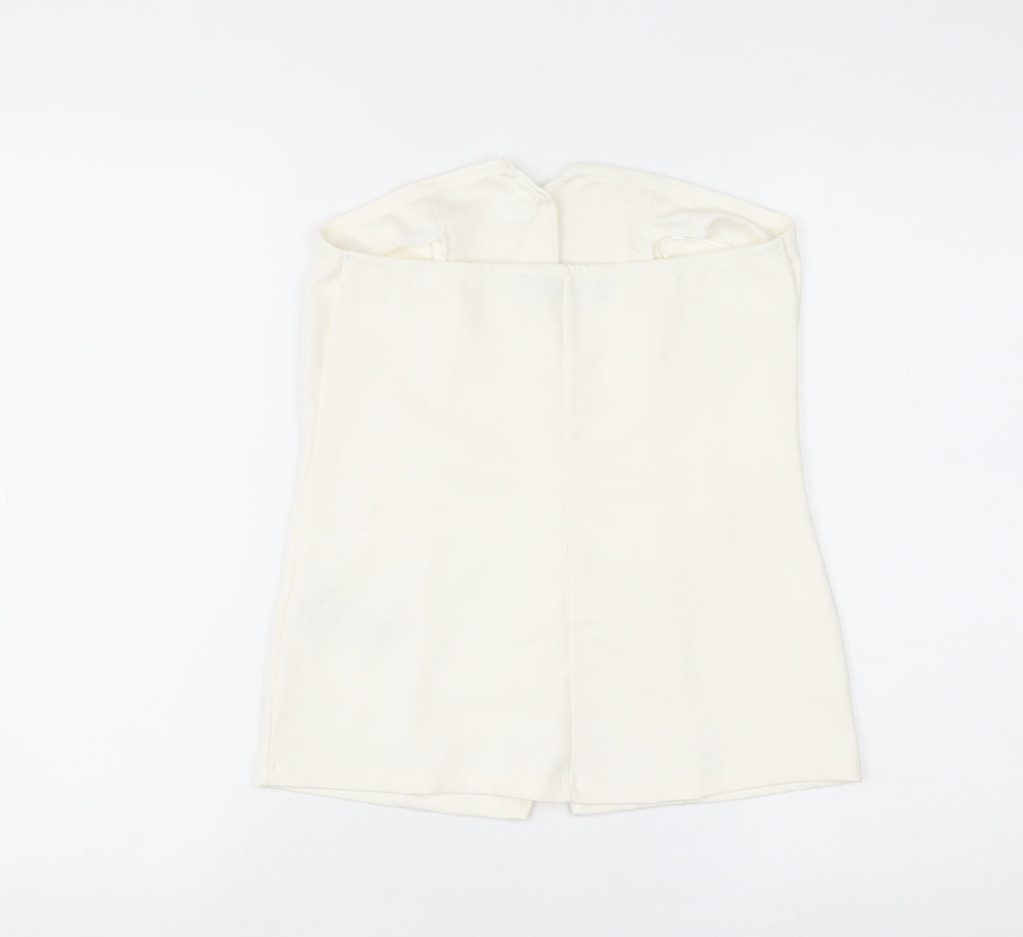 Primark Women Ivory Sleeveless Button Blouse Size S