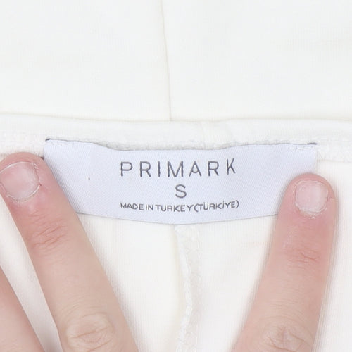 Primark Women Ivory Sleeveless Button Blouse Size S