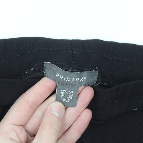 Primark Women’s Black Jogger Trousers Size 14-16 with Elastic Waist
