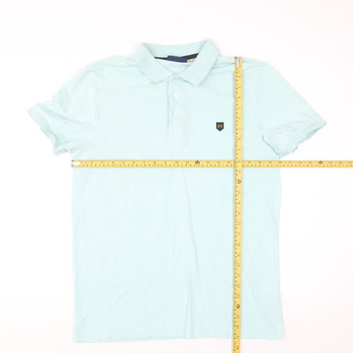 XV Kings Mens Blue Cotton Short Sleeve Polo Shirt Size M