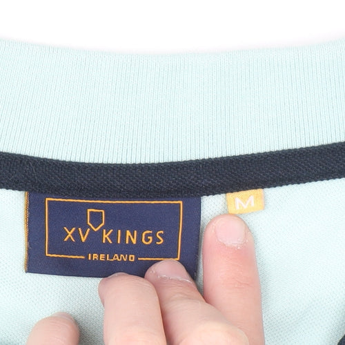 XV Kings Mens Blue Cotton Short Sleeve Polo Shirt Size M