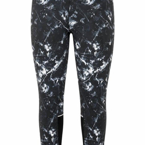SE Workout Women's Black Marble Print Ankle Leggings Size 14