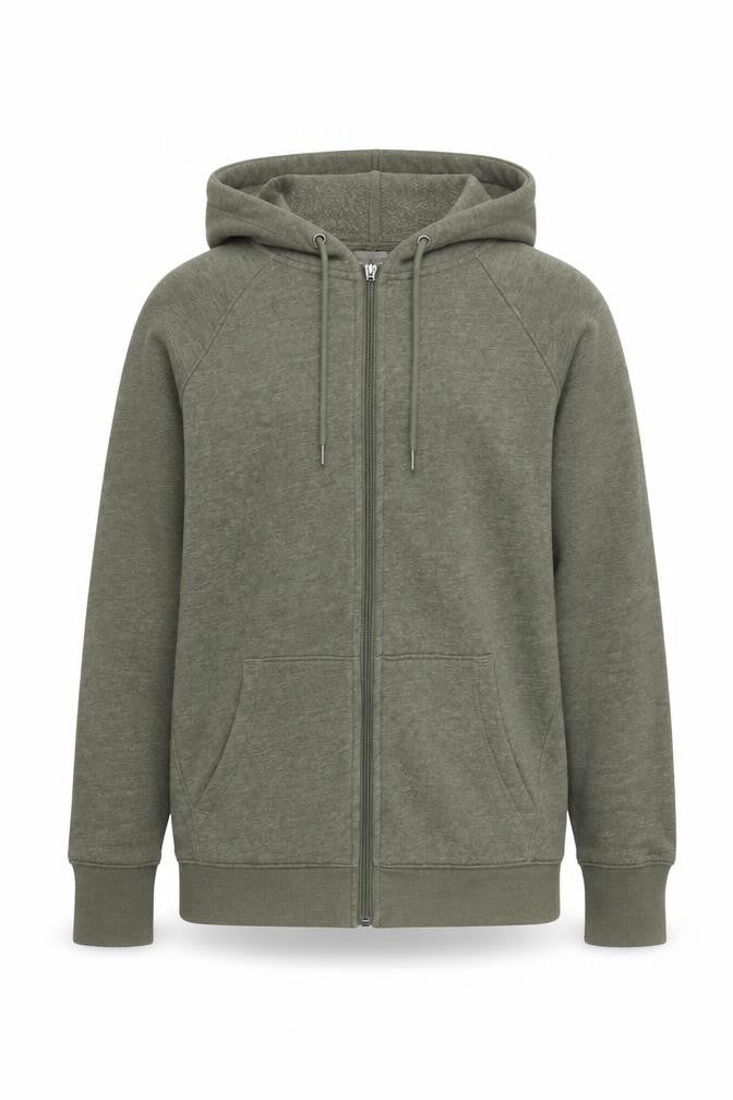 Tek Gear Men's Green Full Zip Fleece Hoodie Size M