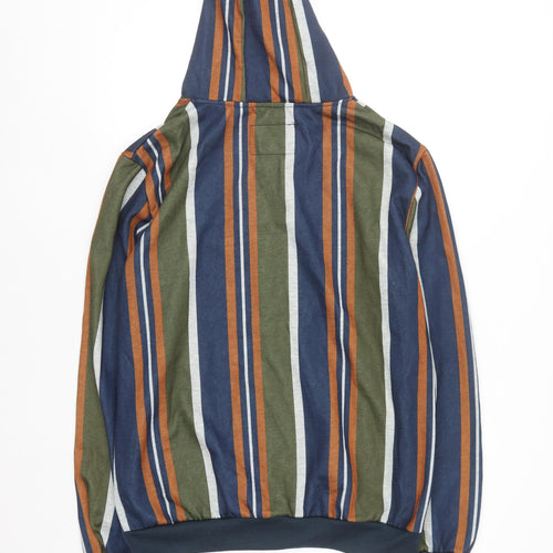 Soul Star Mens Multicoloured Striped Pullover Hoodie XL