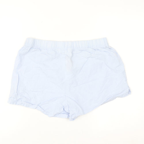 Primark Women Light Blue Cotton Casual Shorts UK 12/14 Medium