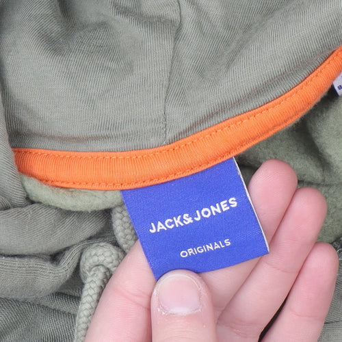 Jack & Jones Men's Green XL Pullover Hoodie Fleece Sweatshirt