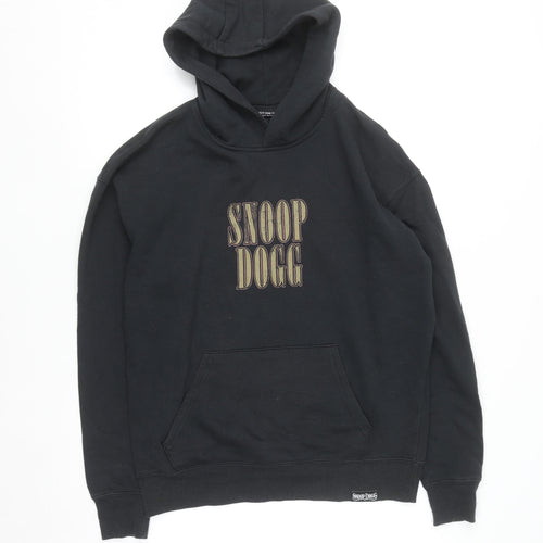 Snoop Dogg Men's Black Pullover Hoodie Small Graphic Print Fleece