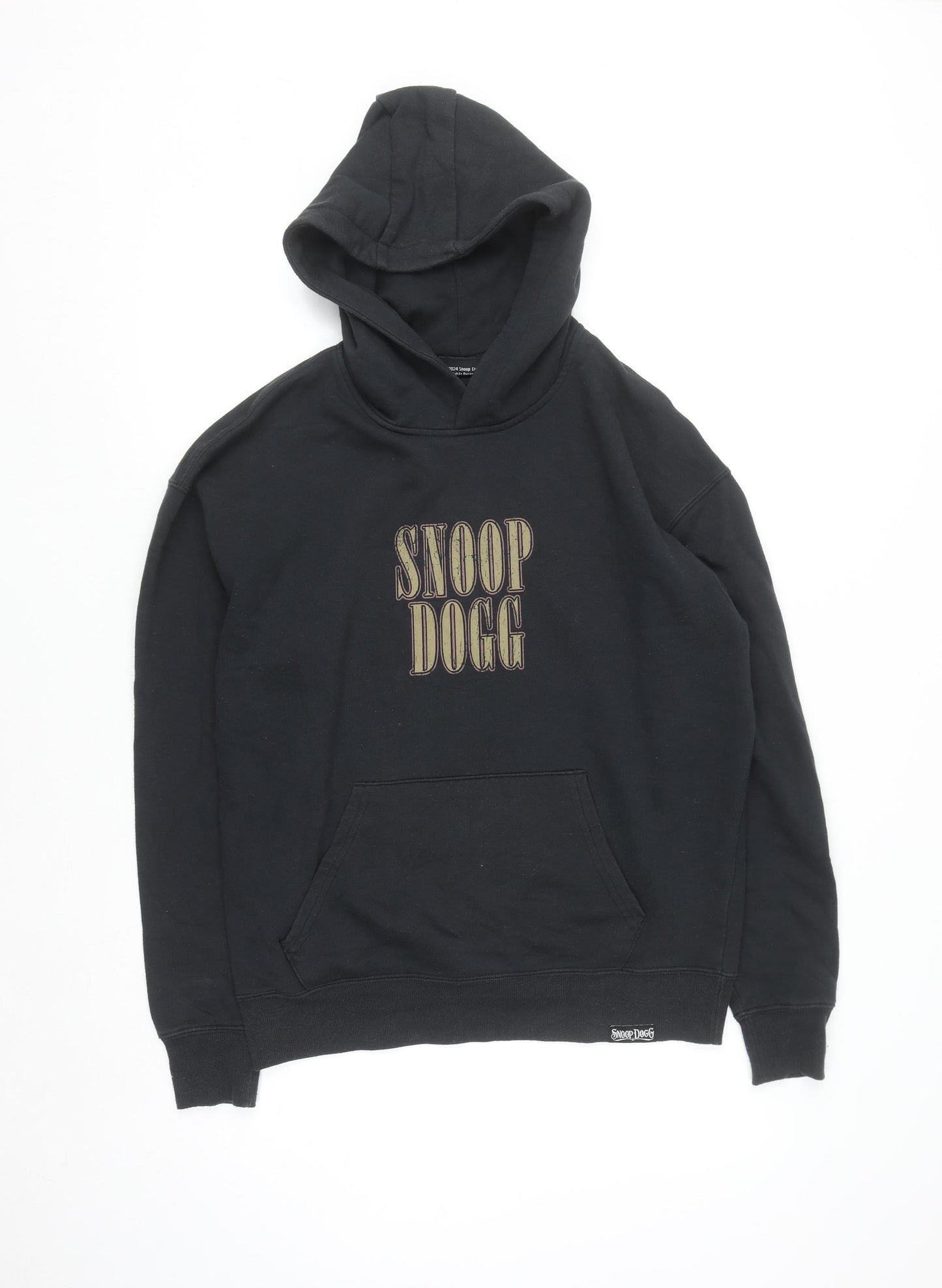 Snoop Dogg Men's Black Pullover Hoodie Small Graphic Print Fleece