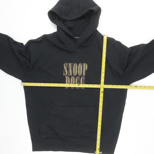 Snoop Dogg Men's Black Pullover Hoodie Small Graphic Print Fleece
