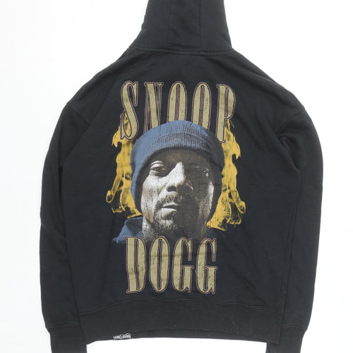 Snoop Dogg Men's Black Pullover Hoodie Small Graphic Print Fleece