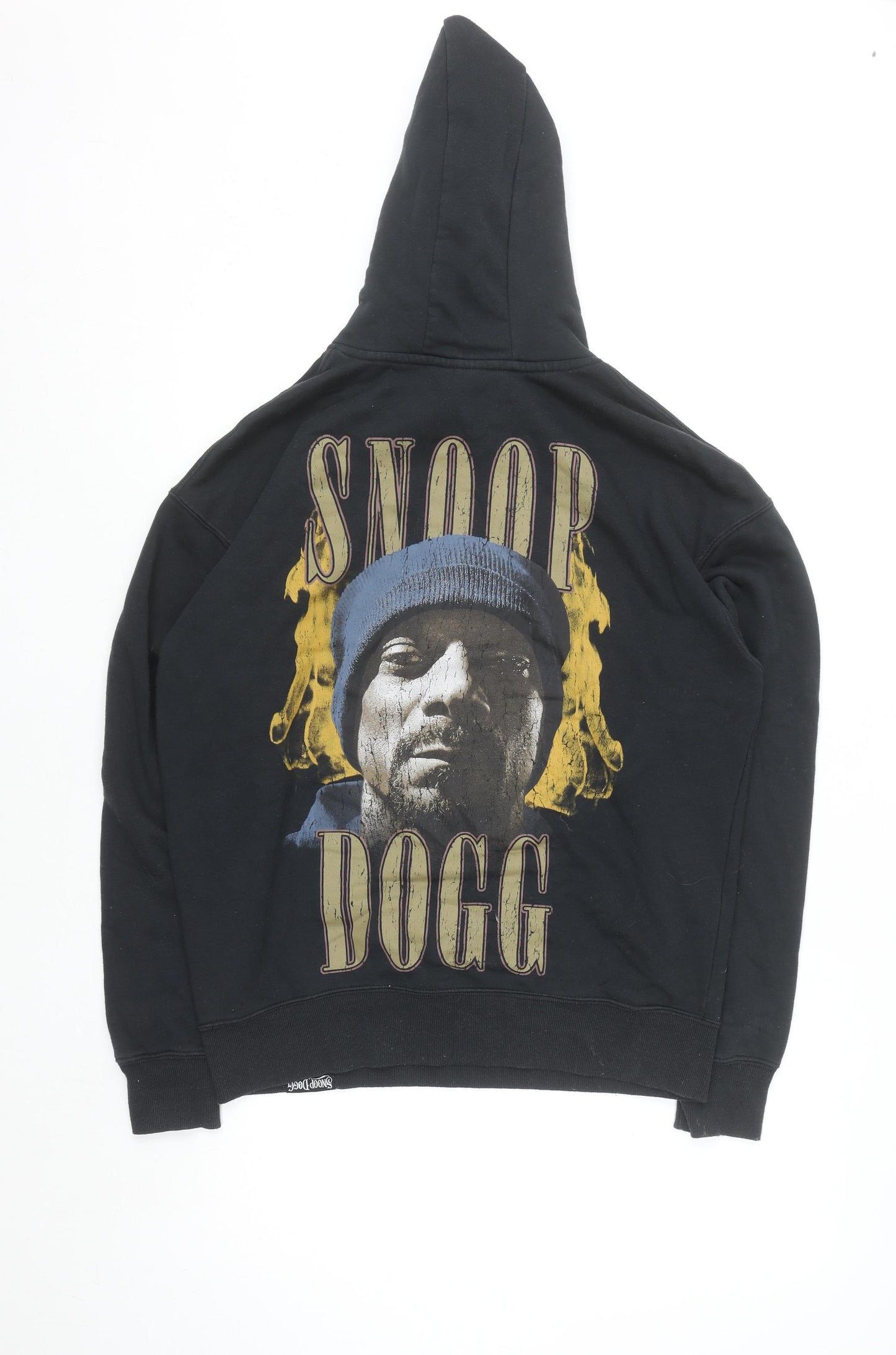 Snoop Dogg Men's Black Pullover Hoodie Small Graphic Print Fleece